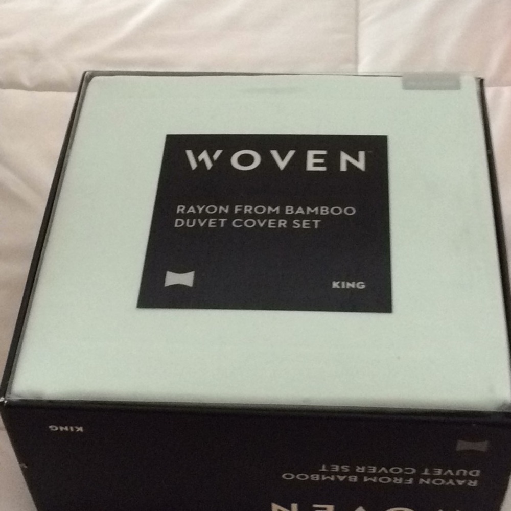 Malouf rayon bamboo duvet cover set. King